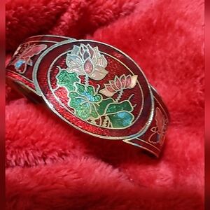 Vintage Cloisonne Cuff Bracelet